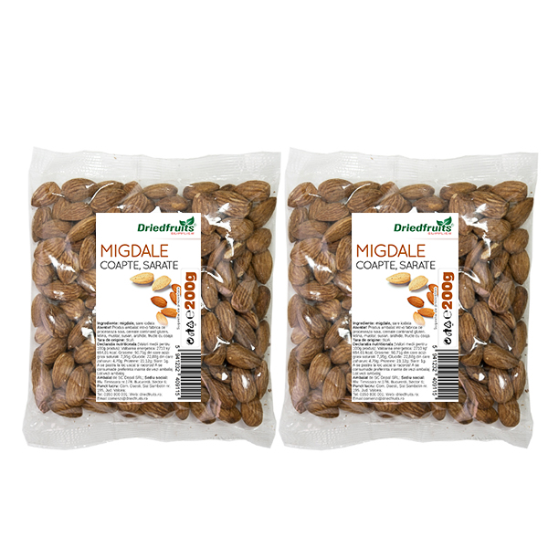 Migdale coapte si sarate Driedfruits – 200 g x 2 Buc (PROMO – 15%)